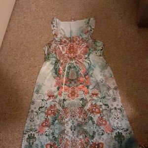 New Womens Floral Sleeveless Dress L